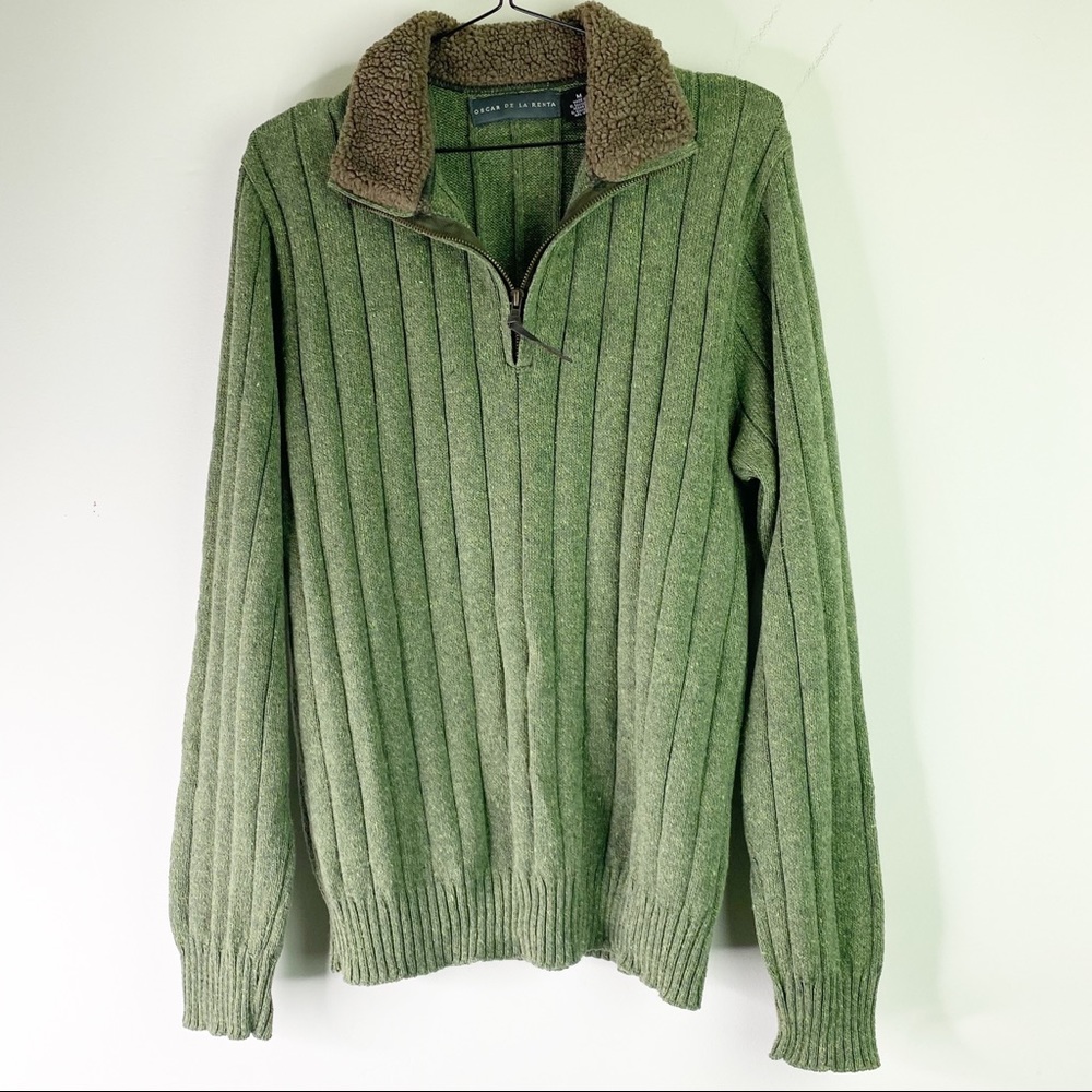 SOLD Oscar De La Renta Half ZIP Sweater  Medium